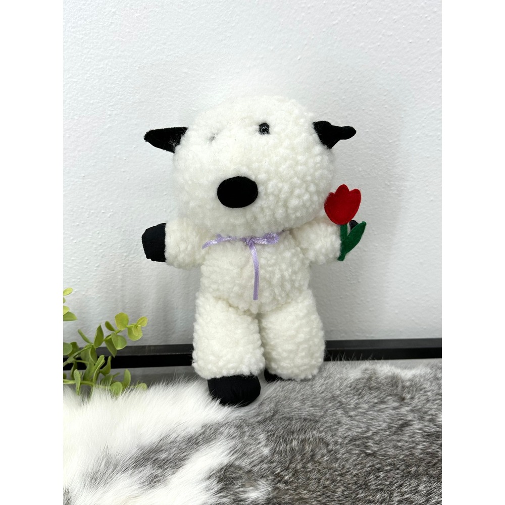 1990s‎ Gibson Easter Farm Friends Little White Lamb plush tulip vintage stuffed